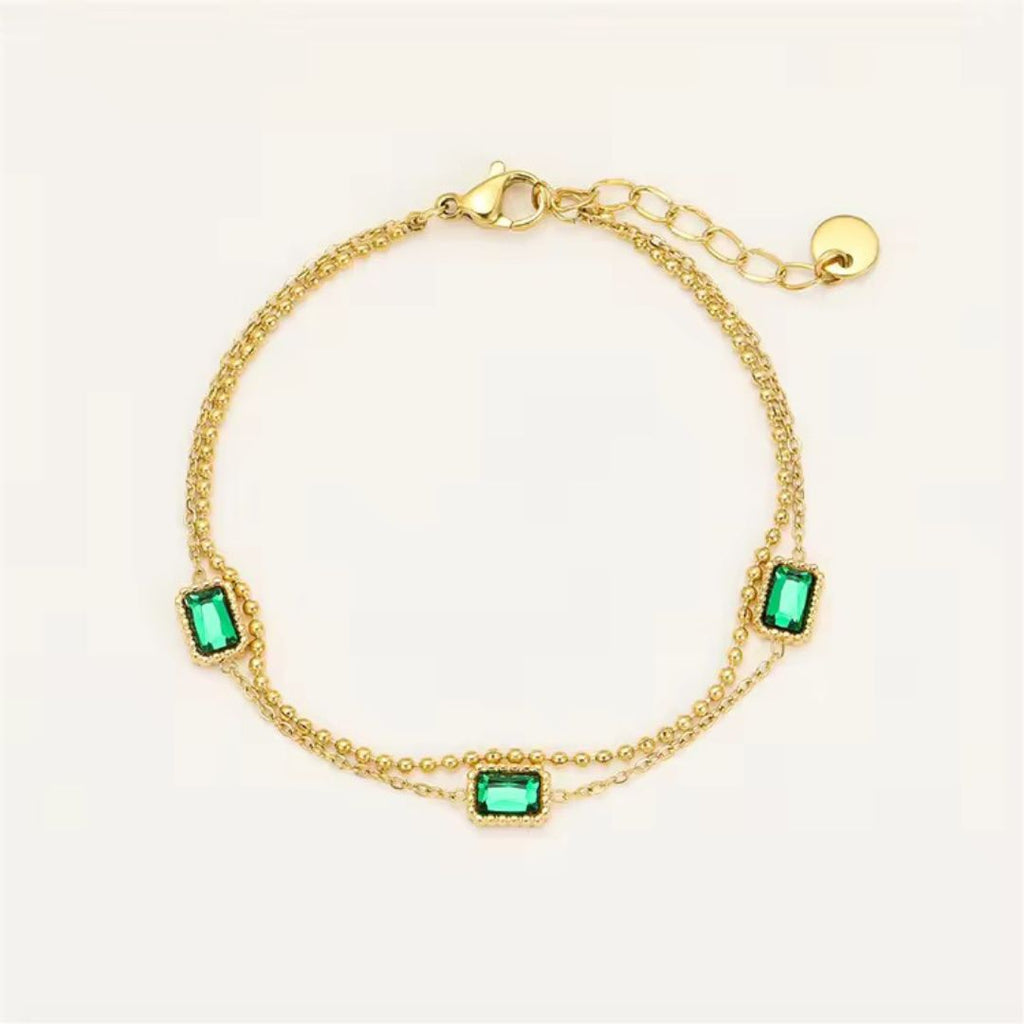 Aevra Emerald layered Bracelet