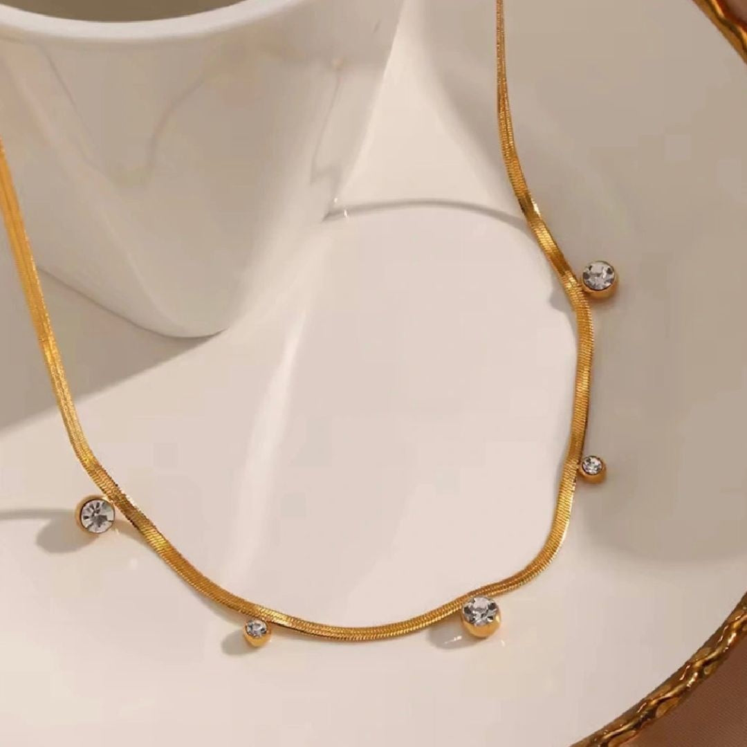 American Diamond Drop Necklace
