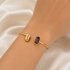 Amethyst Glow Cuff Bracelet