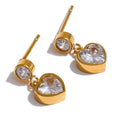 Aurea Heart stone earring