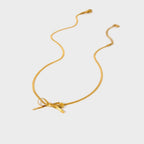 Bow Herringbone Necklace