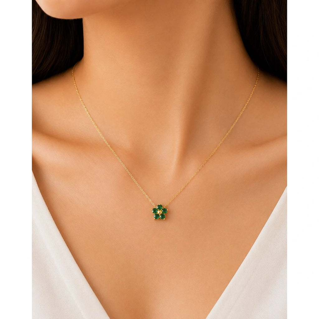 Emerald Petalia Pendant