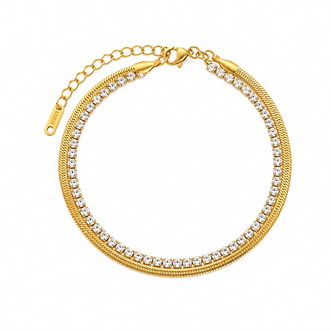 Snake Chain Tennis  Bracelet
