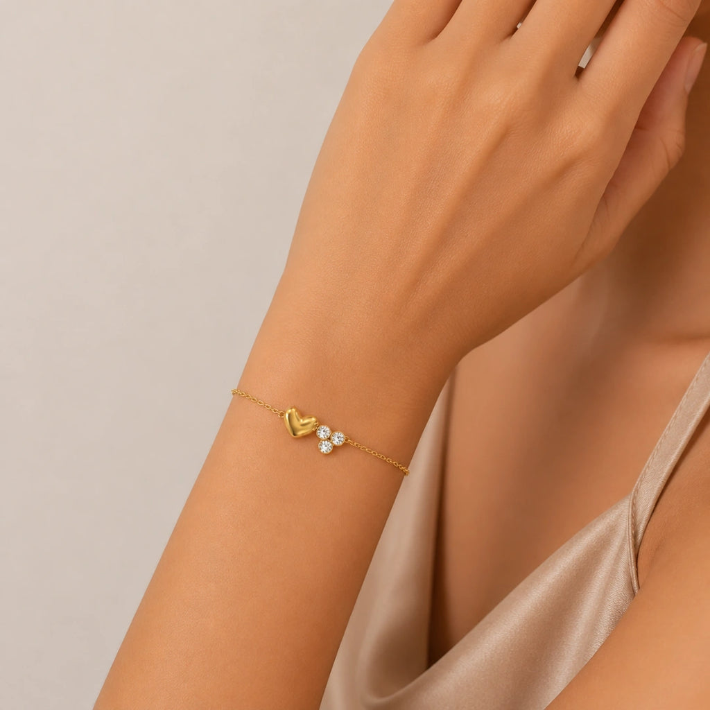 Heart & Stone Bracelet