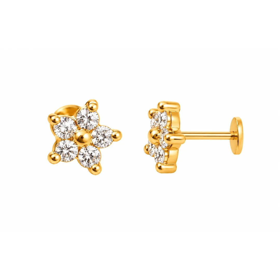 Florin Studs  (stainless steel)