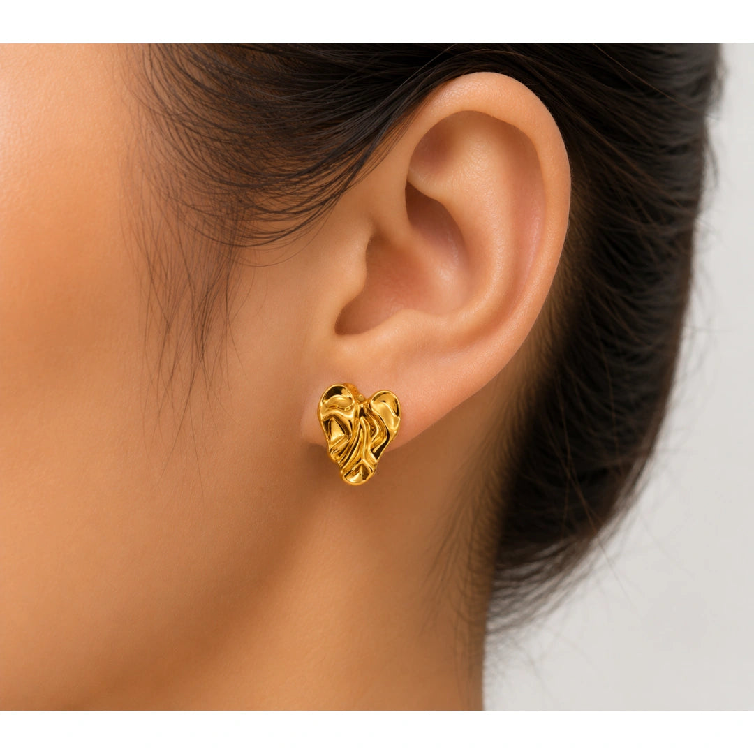 Heart Molten Earrings
