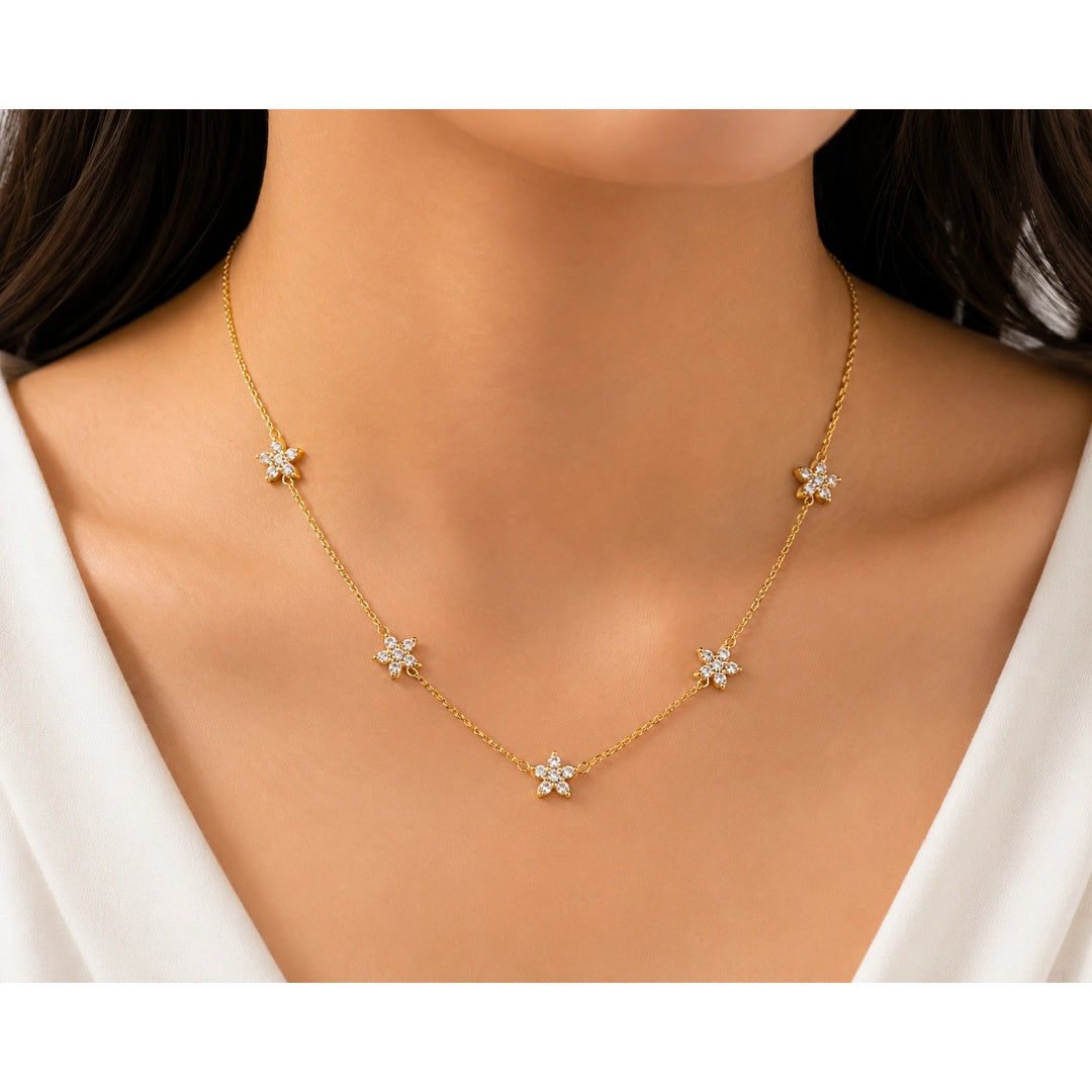 Crystal Flower Necklace