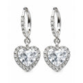 Crystal Heart Drop Earrings