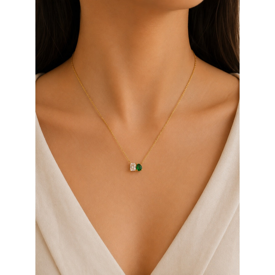 Crystal & Emerald Charm