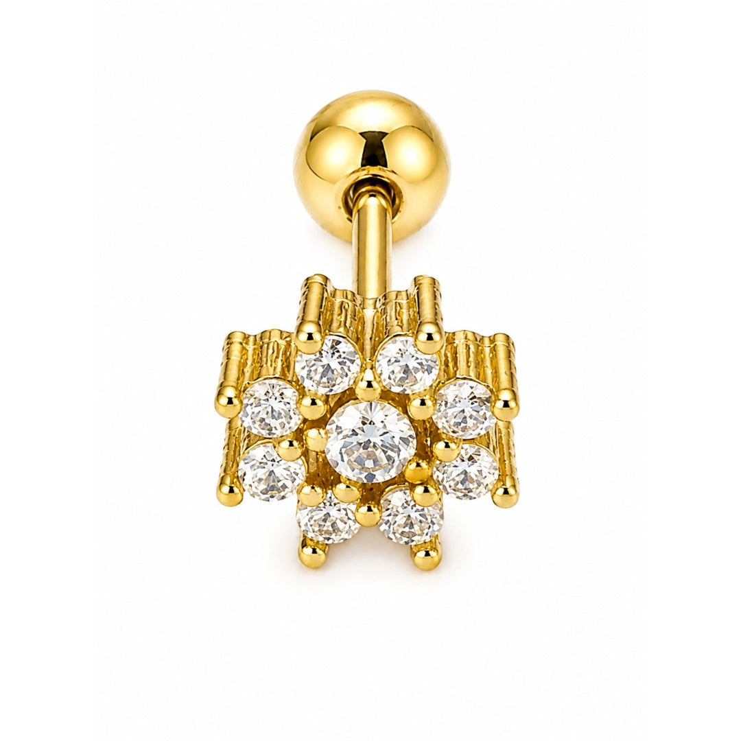 Diamond Petal Stud