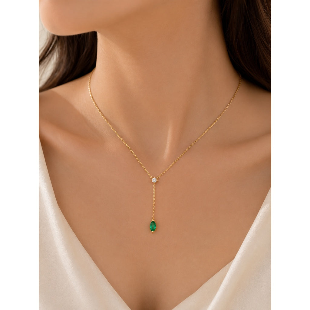 Emerald Drop Necklace