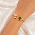 Emerald Glow Cuff Bracelet