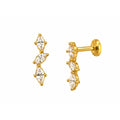 Triple Leaf Studs (stainless steel)