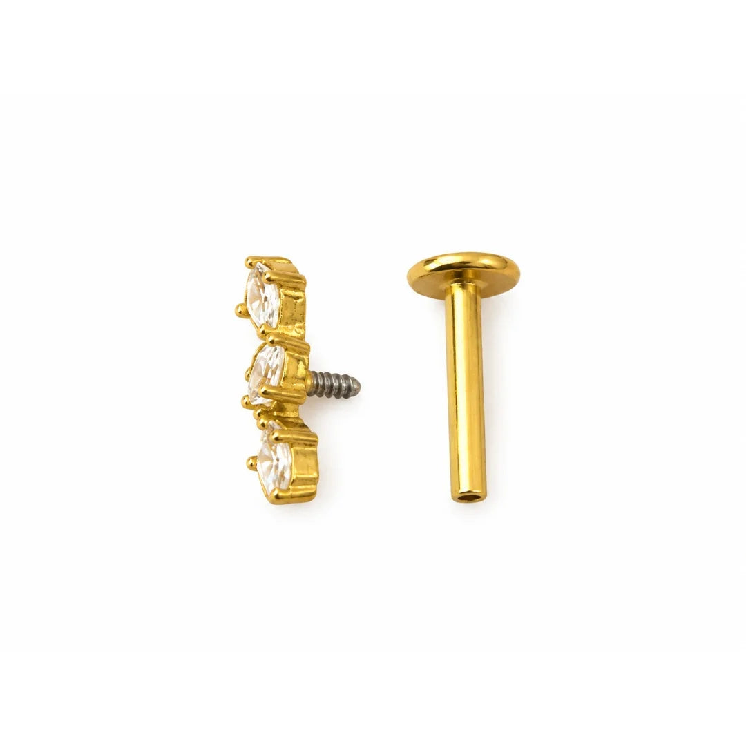 Triple Leaf Studs (stainless steel)