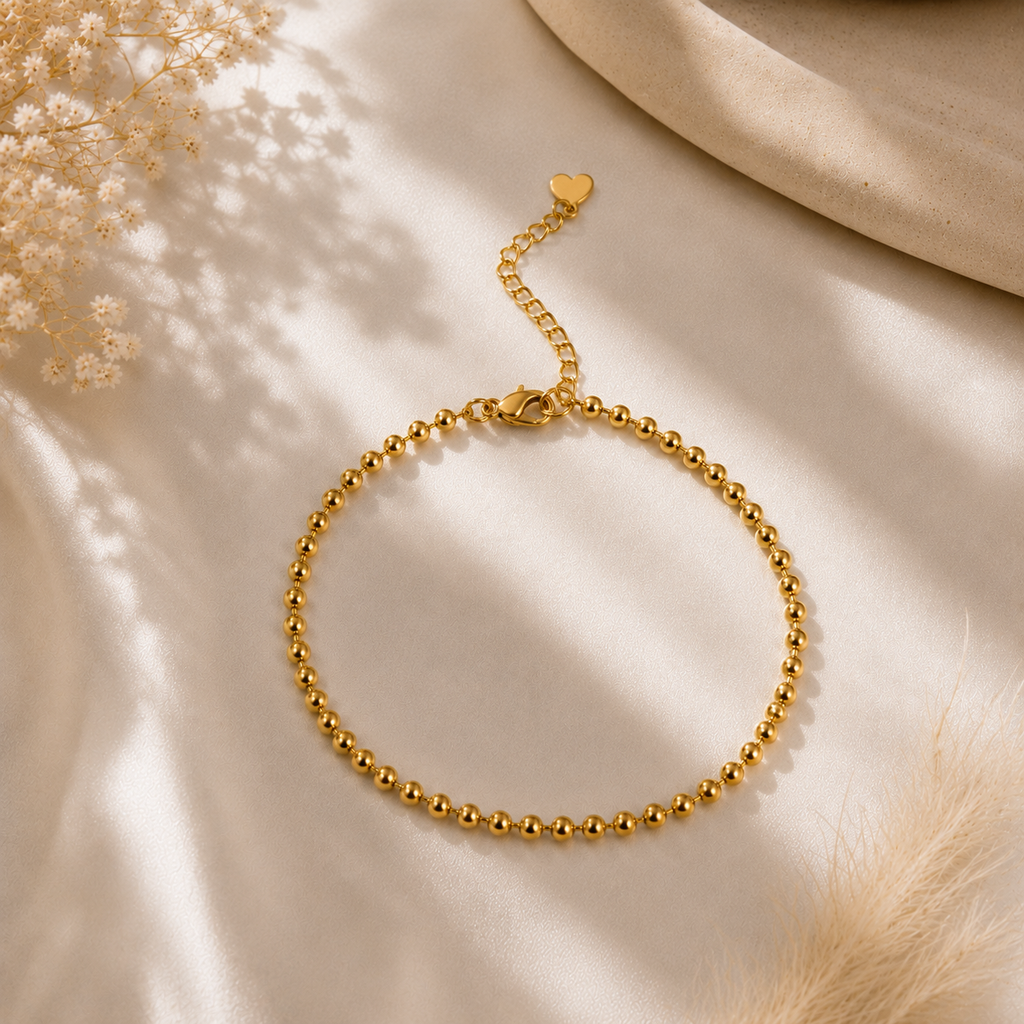 Golden Bead Anklet