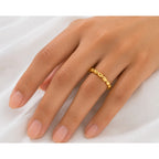 Golden Bead Ring