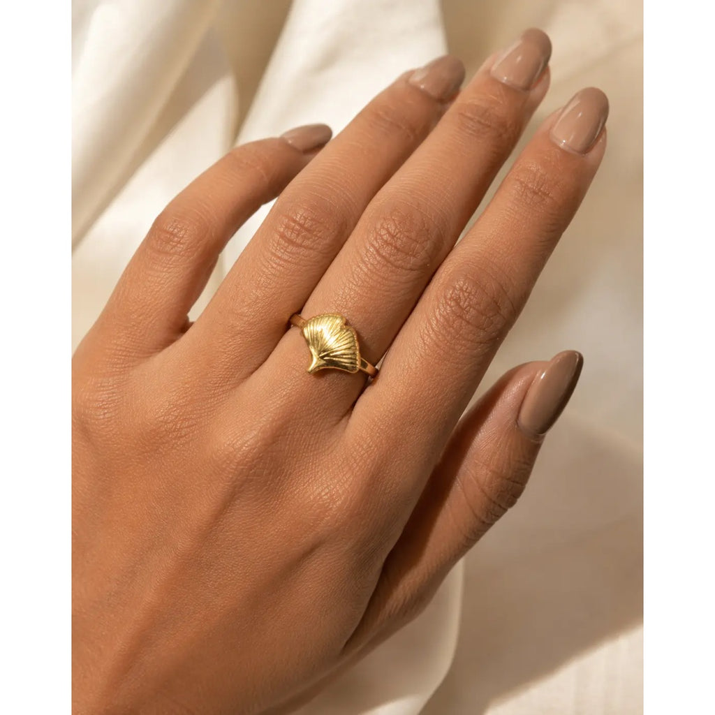 Golden Ginkgo Ring