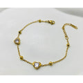 Golden Heart Crystal Bracelet