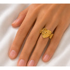 Golden Heart Glow Ring