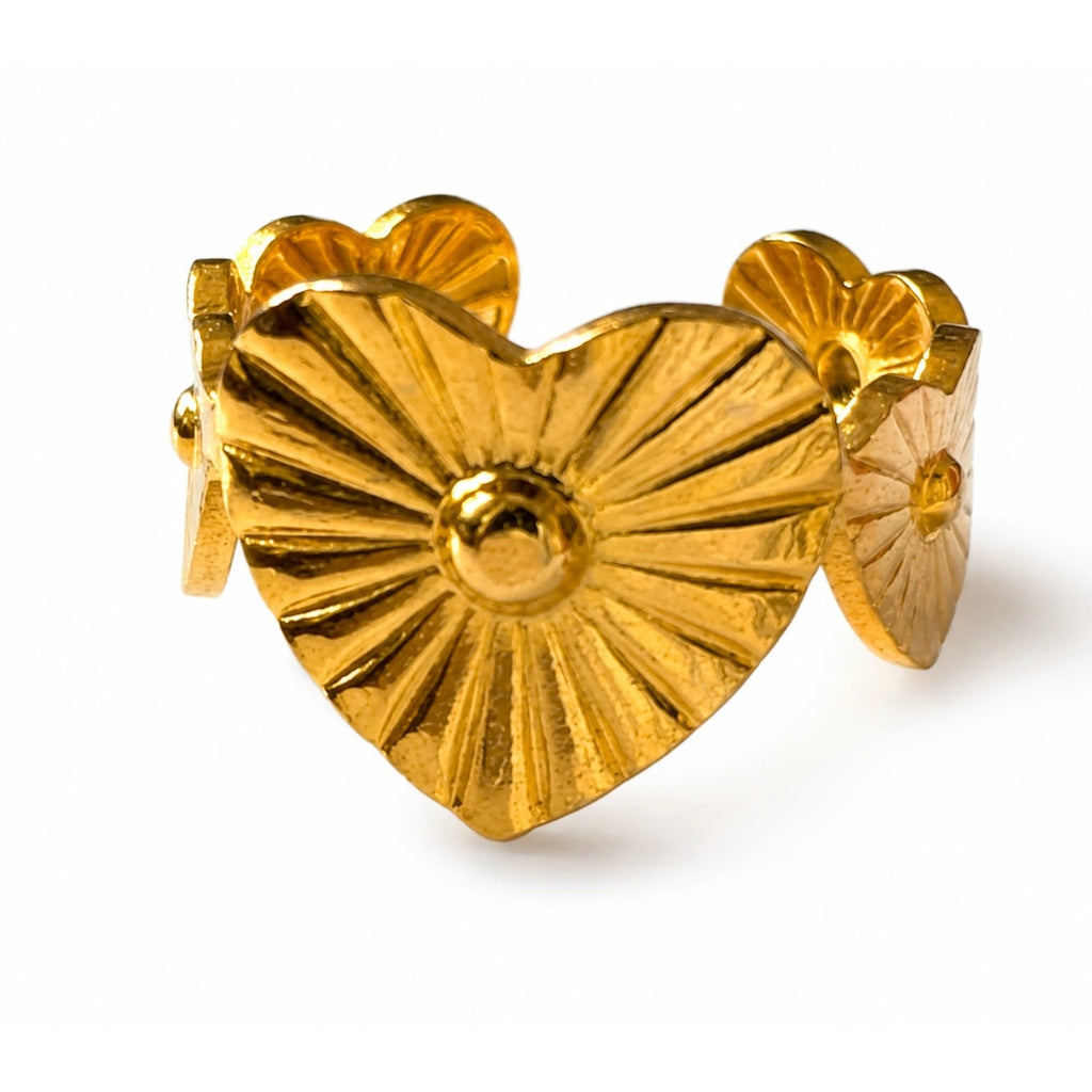 Golden Heart Glow Ring