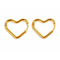 Golden Heart Hoop Earrings