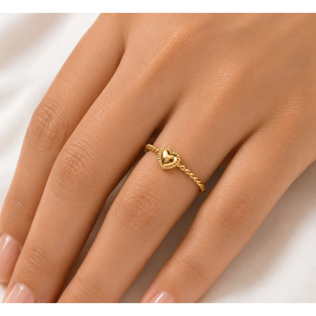 Golden Heart Ring
