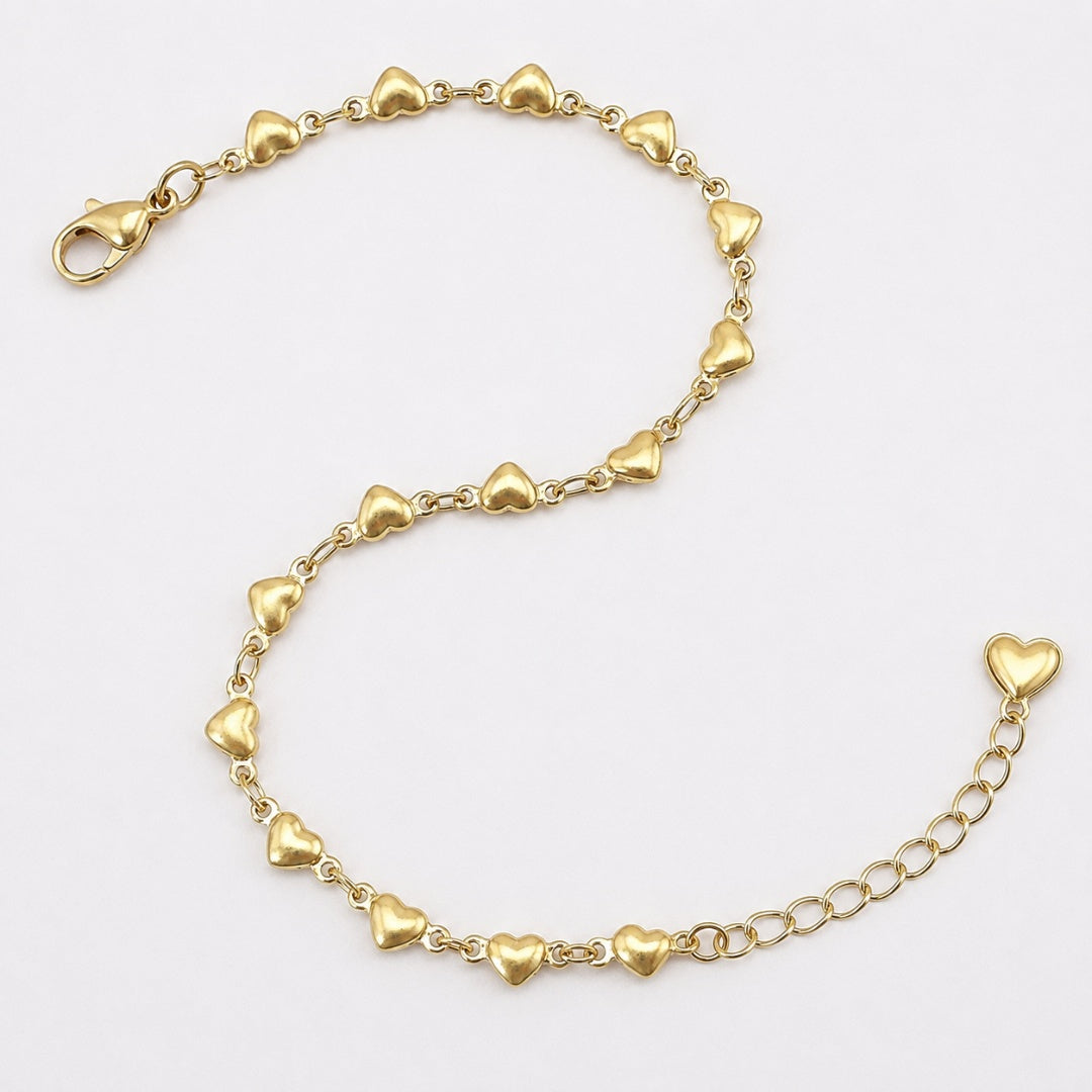Golden Heart Trail Anklet