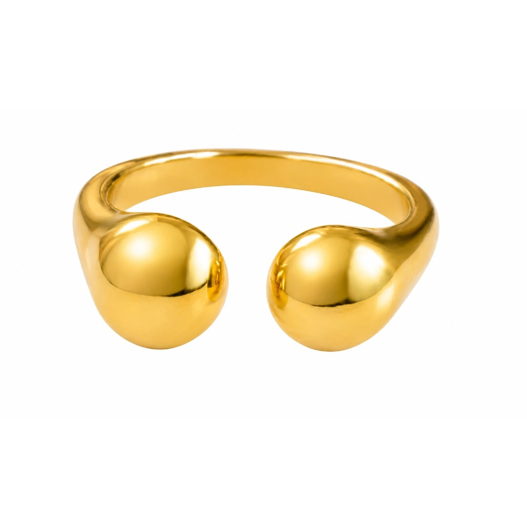 Golden Pebble Ring