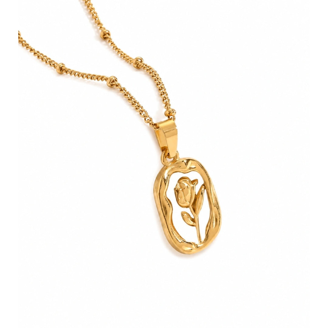 Golden Rose Necklace