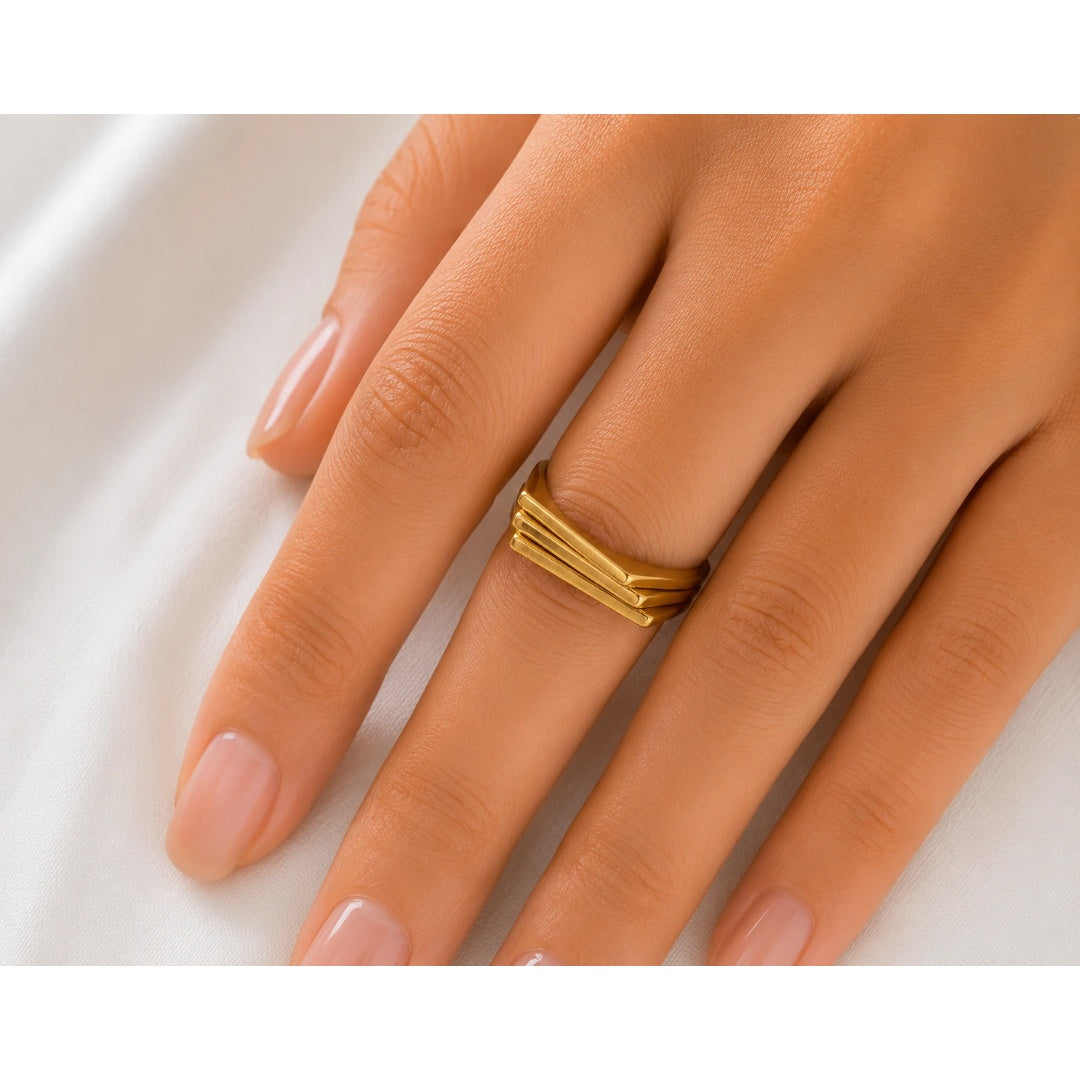 Golden Stack Ring