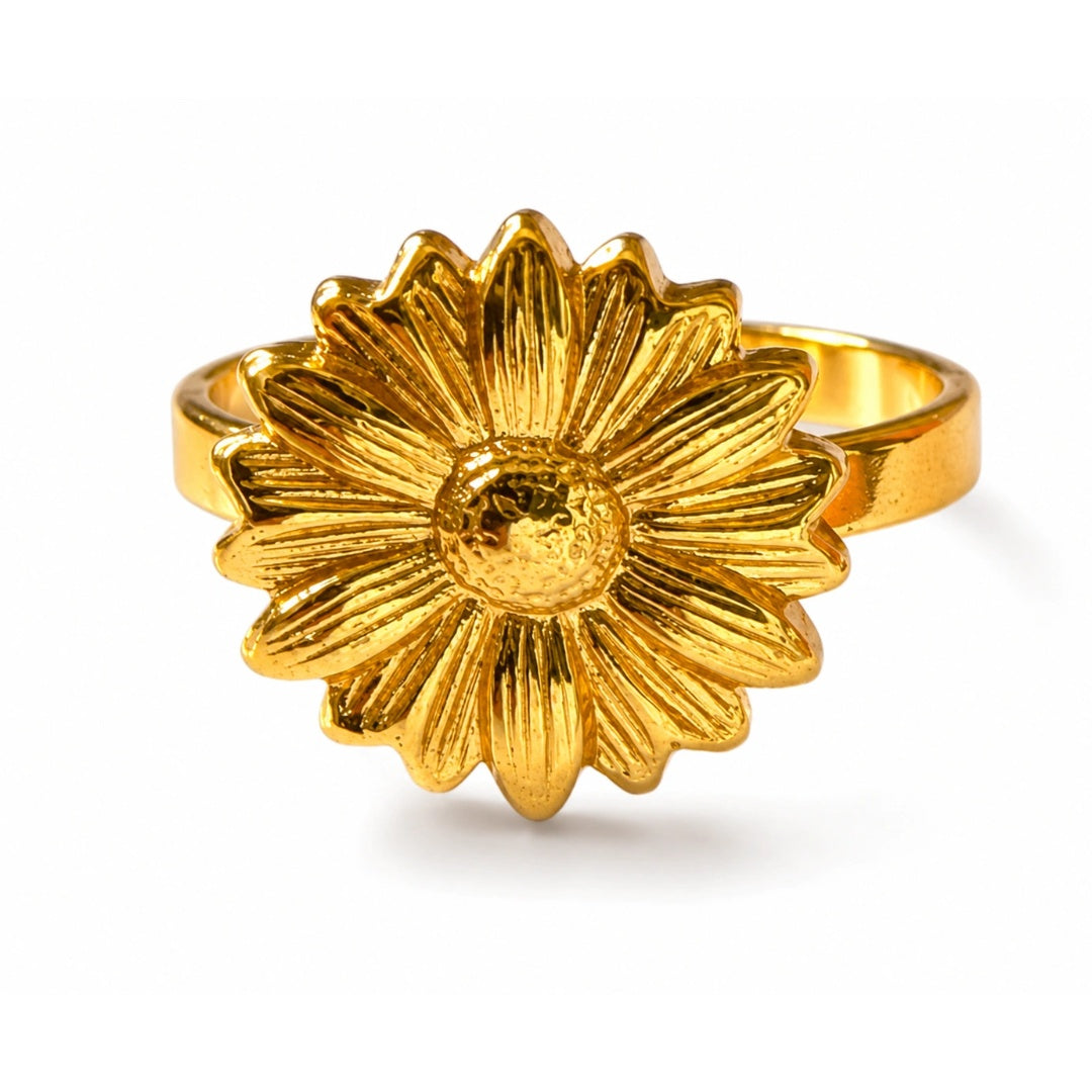 Golden Sunflower Ring