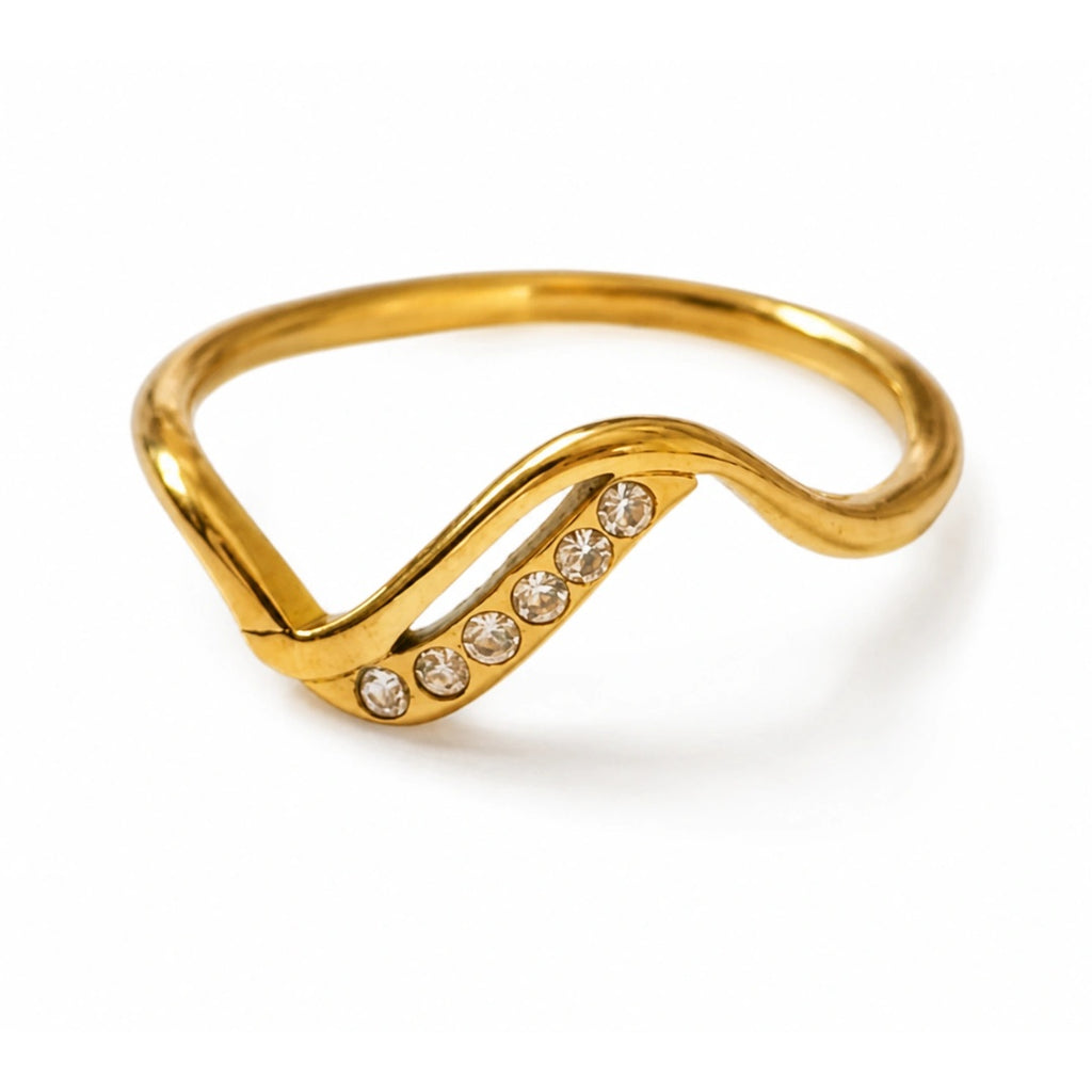 Golden Wave Ring
