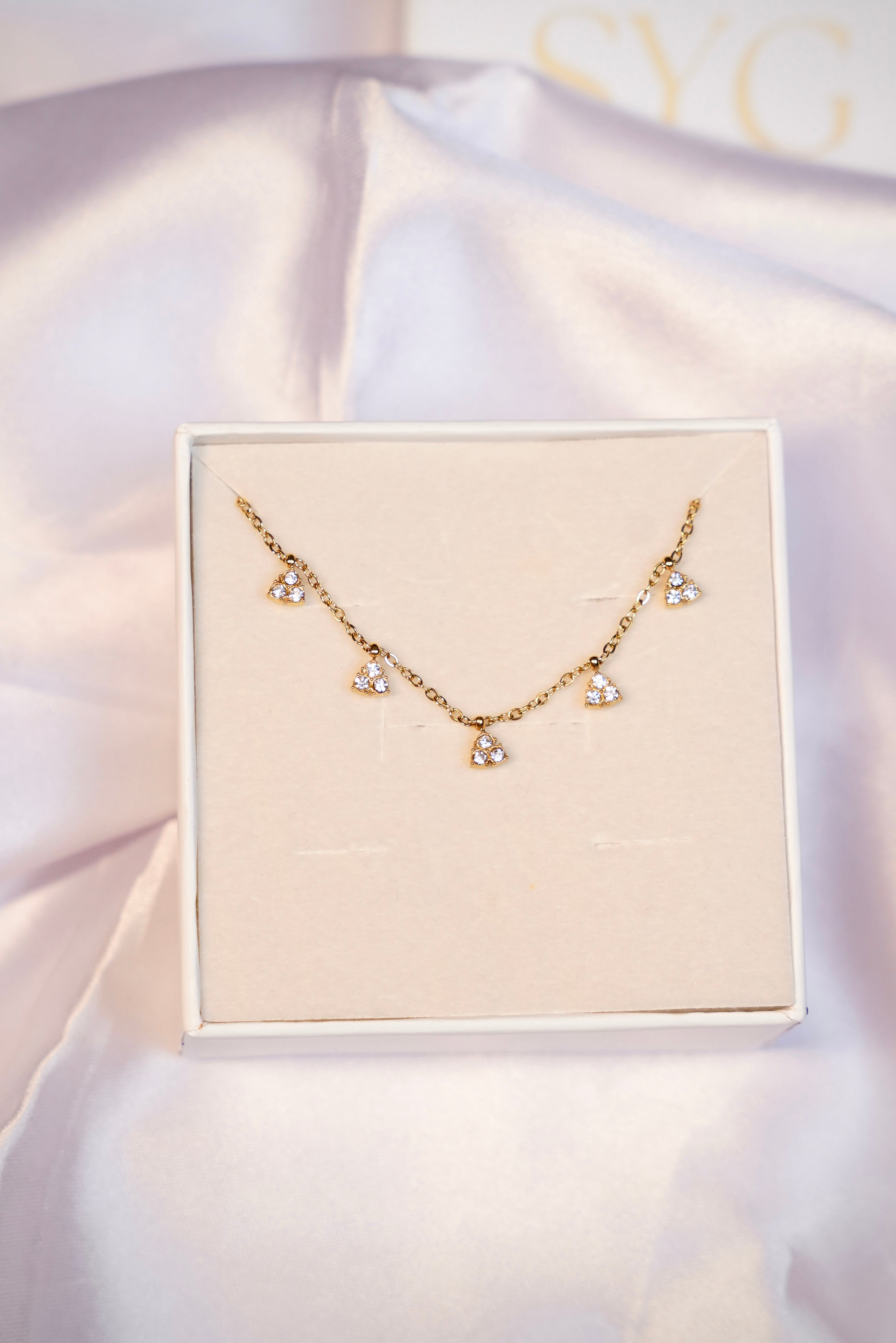 Hannah drop diamond necklace