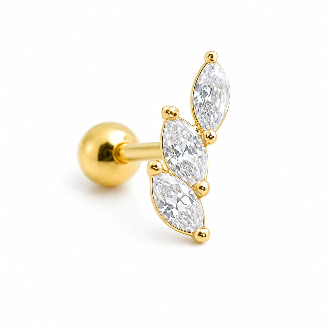 Luxe Leaf Stud