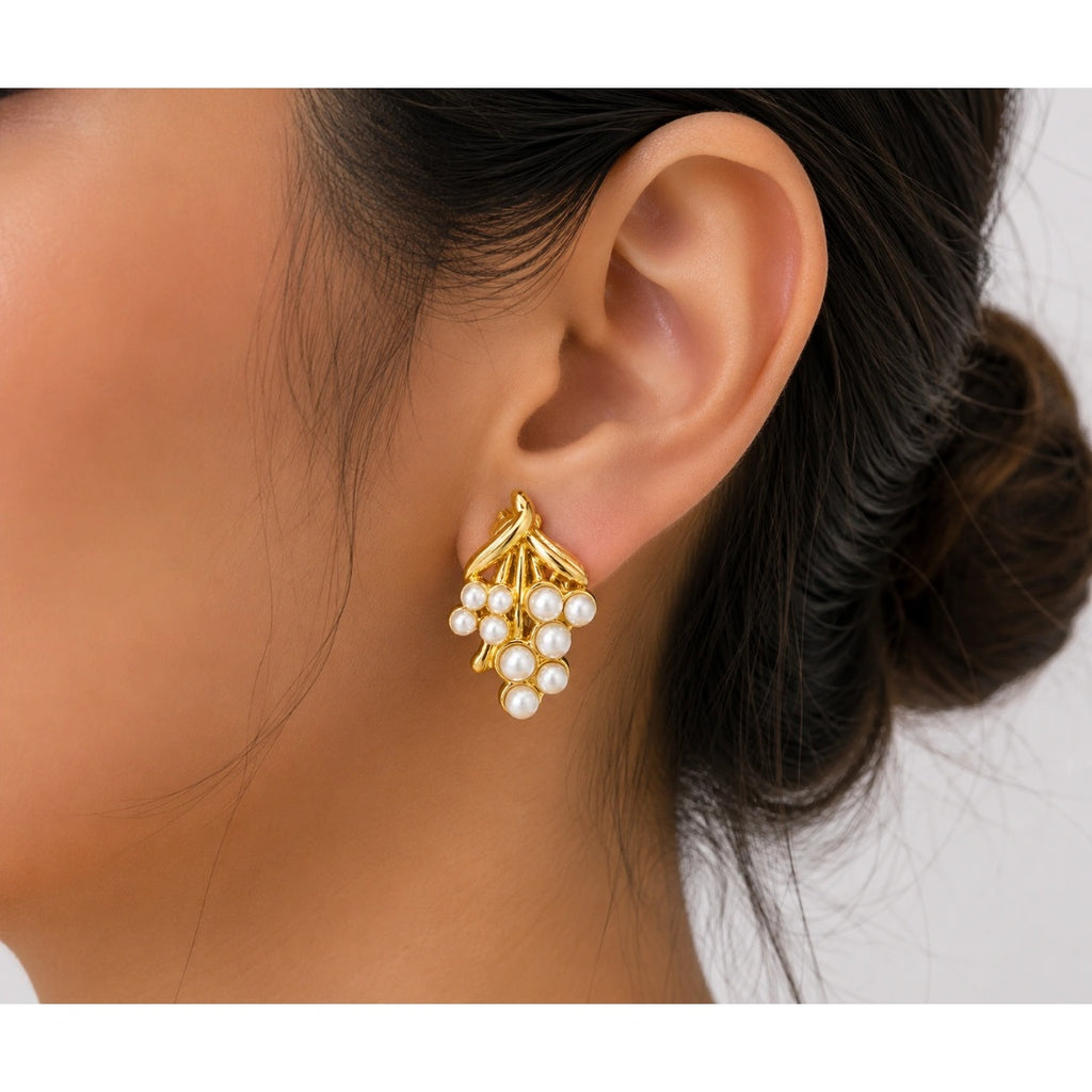 Pearl Cluster Earrings