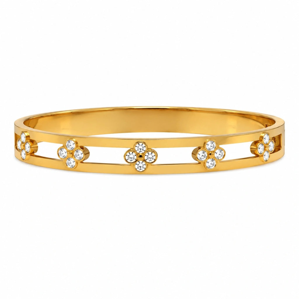 Radiant Flower Bangle ( Small Wrist size)
