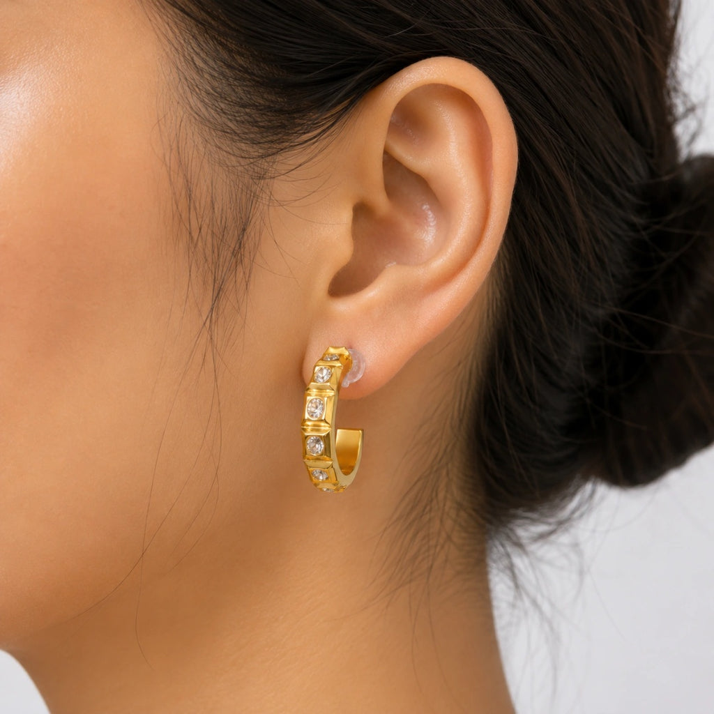 Royal Shine Hoop Earrings