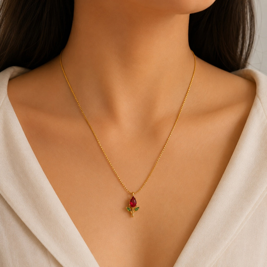 Ruby Rose Necklace