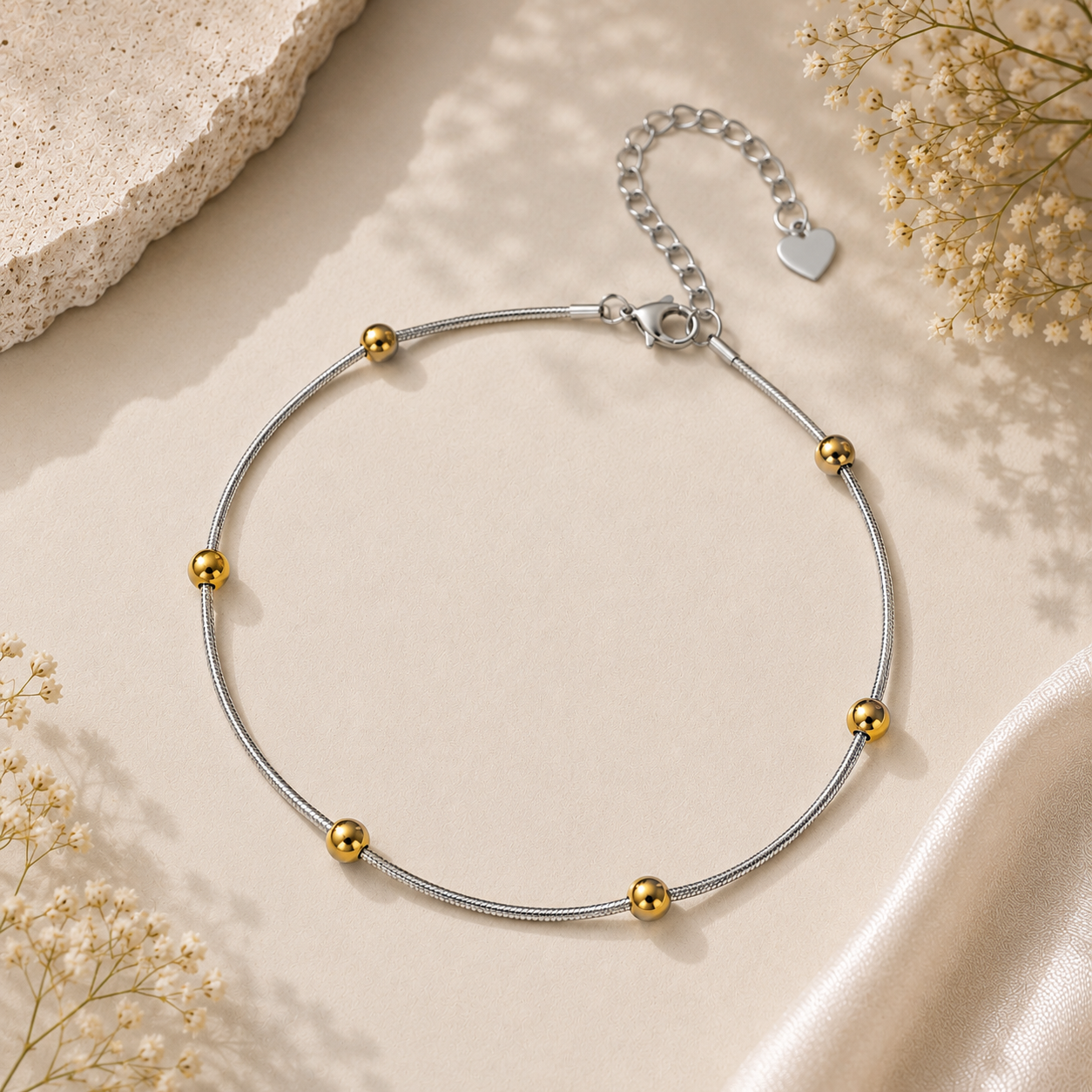 Silver Aura Anklet