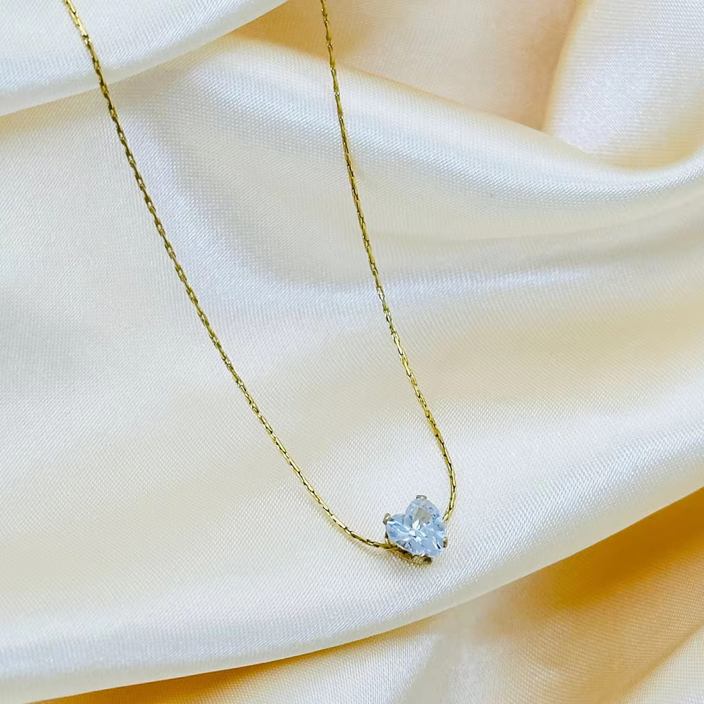 Solitaire Heart Necklace