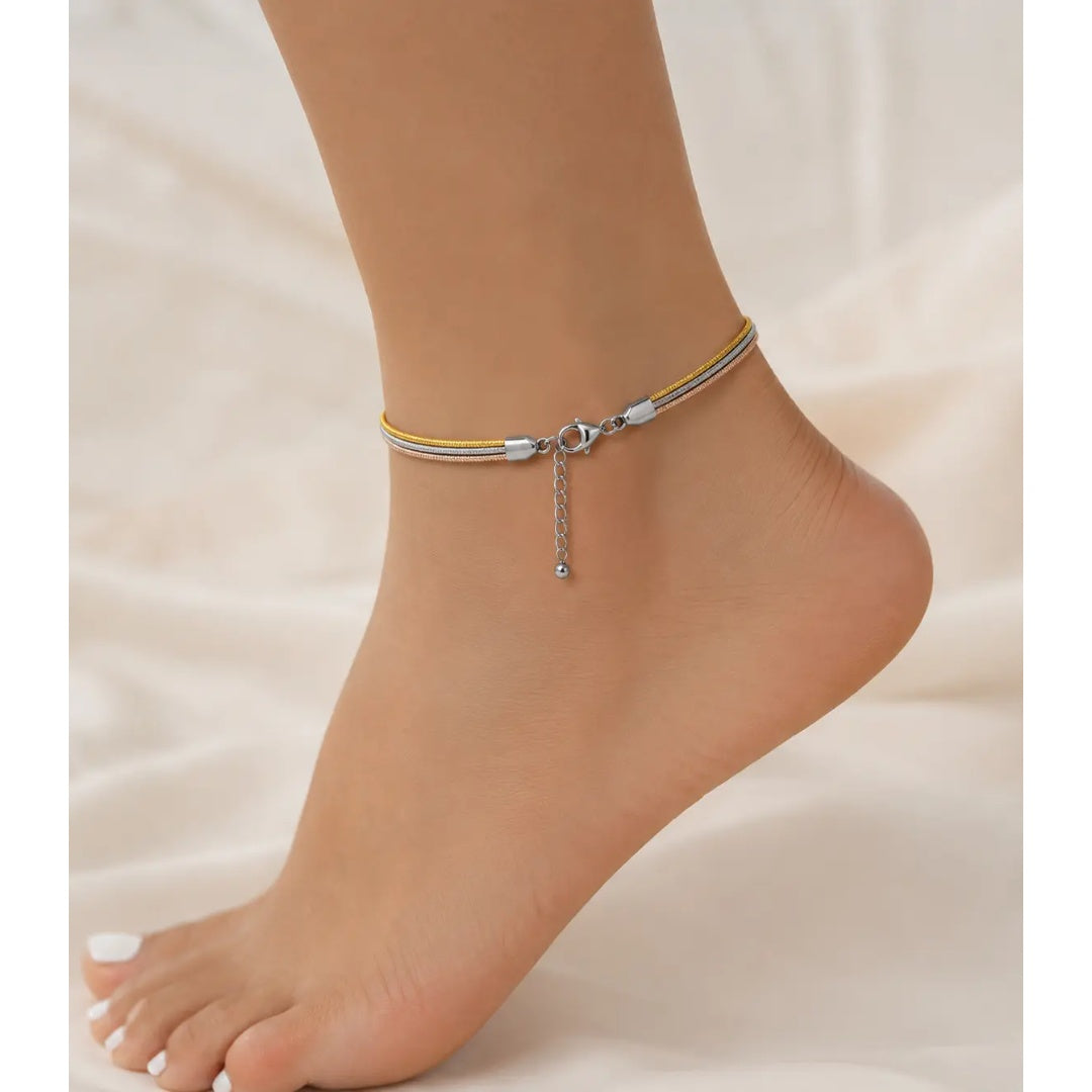 Trinity tricolour Anklet